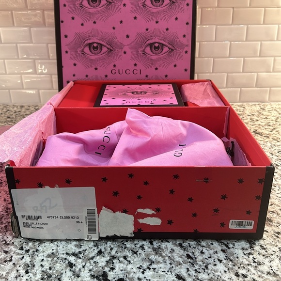 BRAND NEW RARE White Never Worn Gucci Elasia Heels with Removable Pearl Bows - Picture 12 of 13